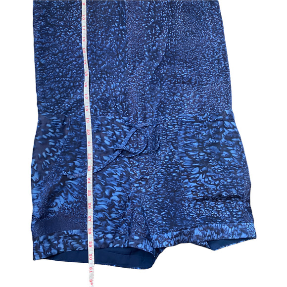 Art Dept. 100% Silk Romper Blue Printed Sleeveless Tie-Waist One-Piece Size XS - Picture 10 of 10